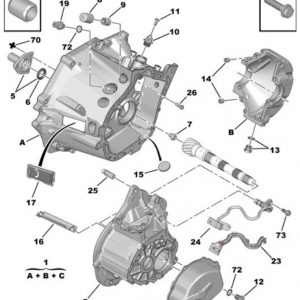 Carter 5eme vitesse occasion 2207.95 pour boite de vitesses BE4
