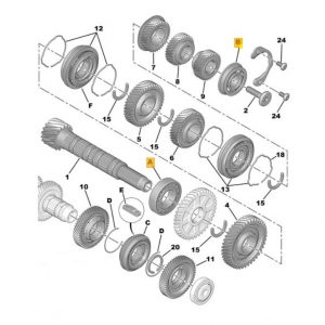 ML6 - Kit 2 roulements d'arbre secondaire boite de vitesses 20MB..